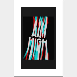 "AIM HIGH" Motivational Poster Posters and Art